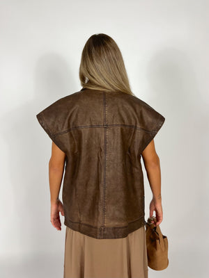 Harley Faux Leather Vest