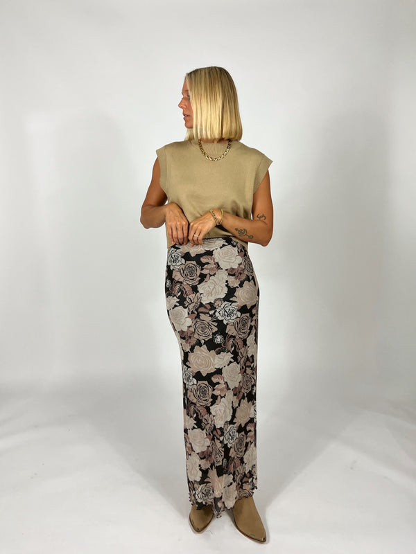 Rose An Hour Mesh Skirt