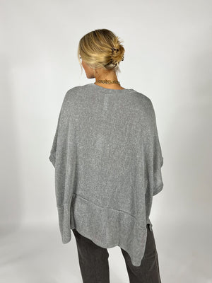 Slate Poncho Top