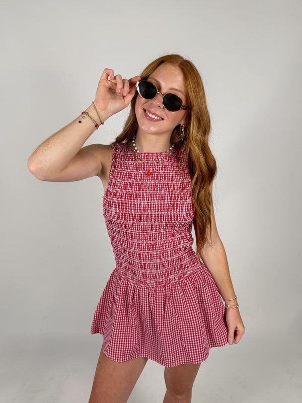 Palm Springs Smocked Romper