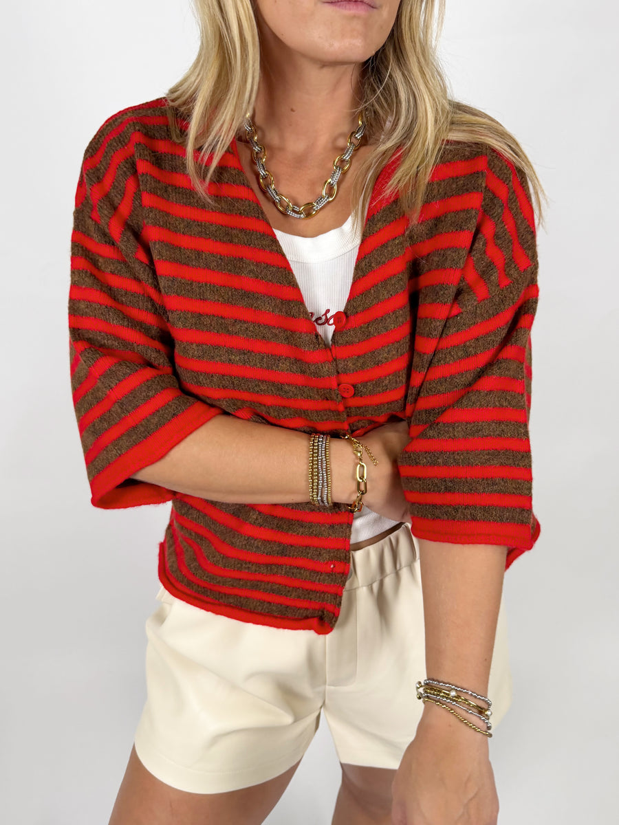 Love Me Not Stripe Cardigan