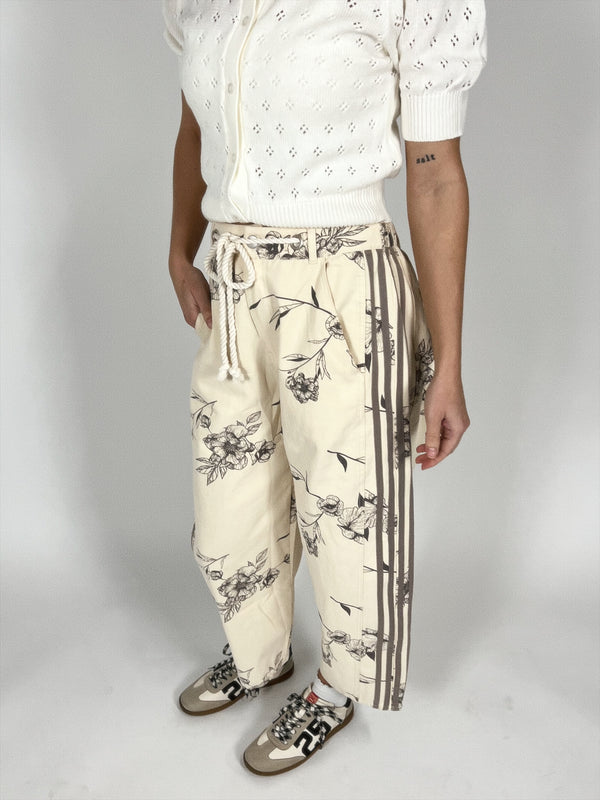 Sand Daisy Drawstring Pants