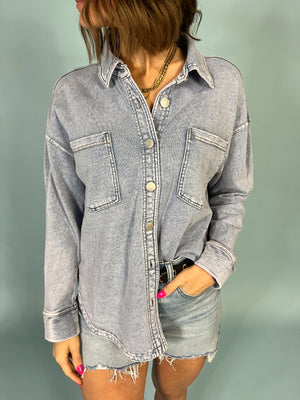 Ultra Soft Denim Look Shacket