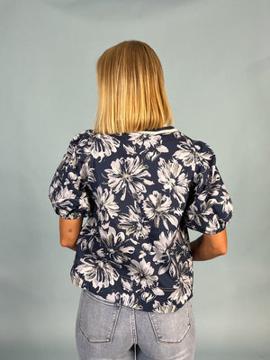 Midnight Floral Blouse