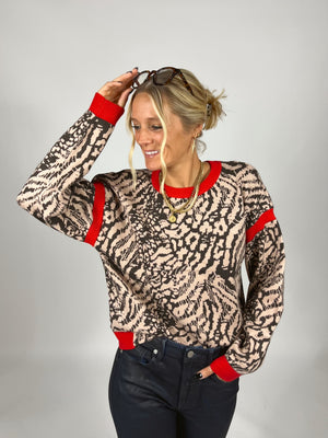 Open Back Leopard Sweater