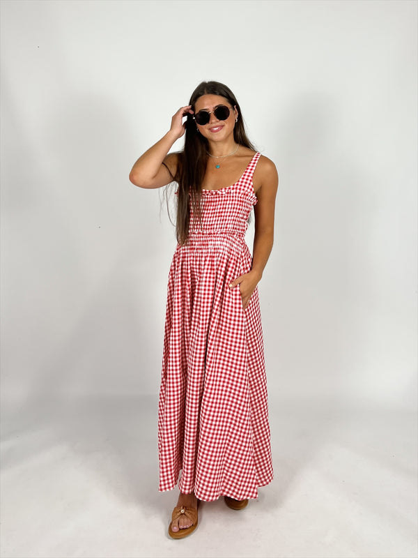 Berry Sweet Gingham Dress