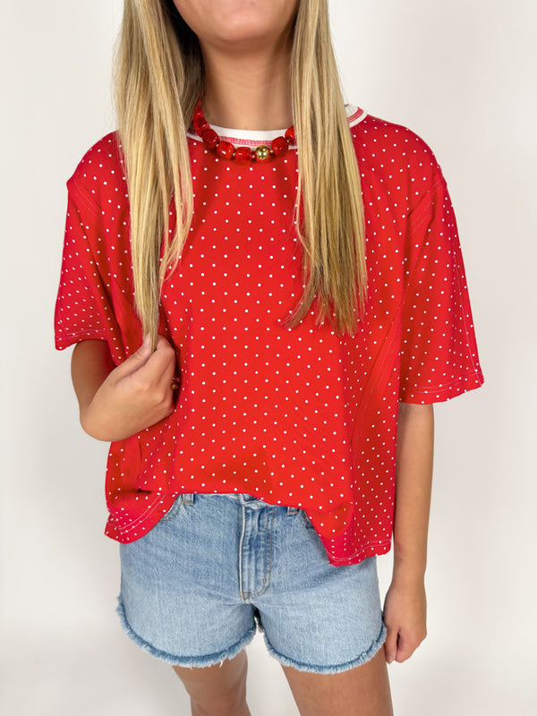 Lucy Polka Dot Oversize Top