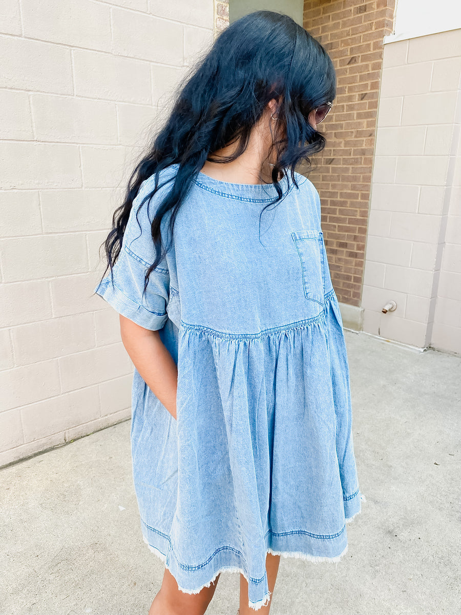 Porter Denim Babydoll Dress