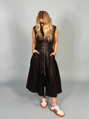 Uptown Girl Leather Dress