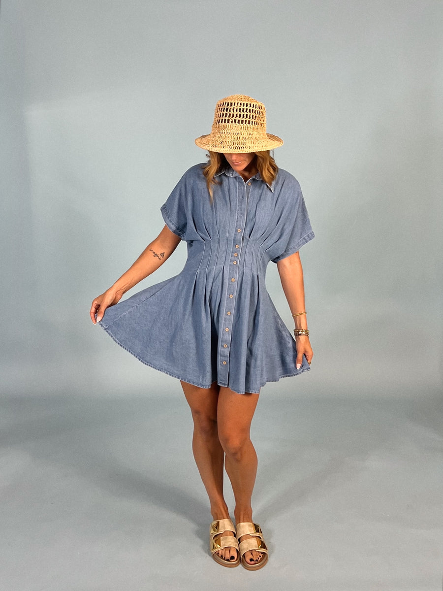 Off The Cuff Denim Dress