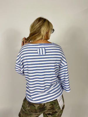 Weekend Stripes Oversized Top