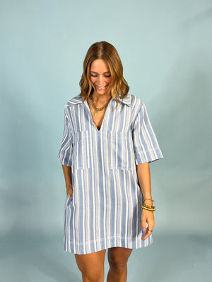 Lowen Denim Stripe Dress