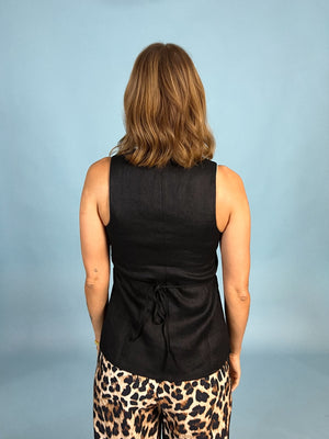 Caught Up Linen Vest