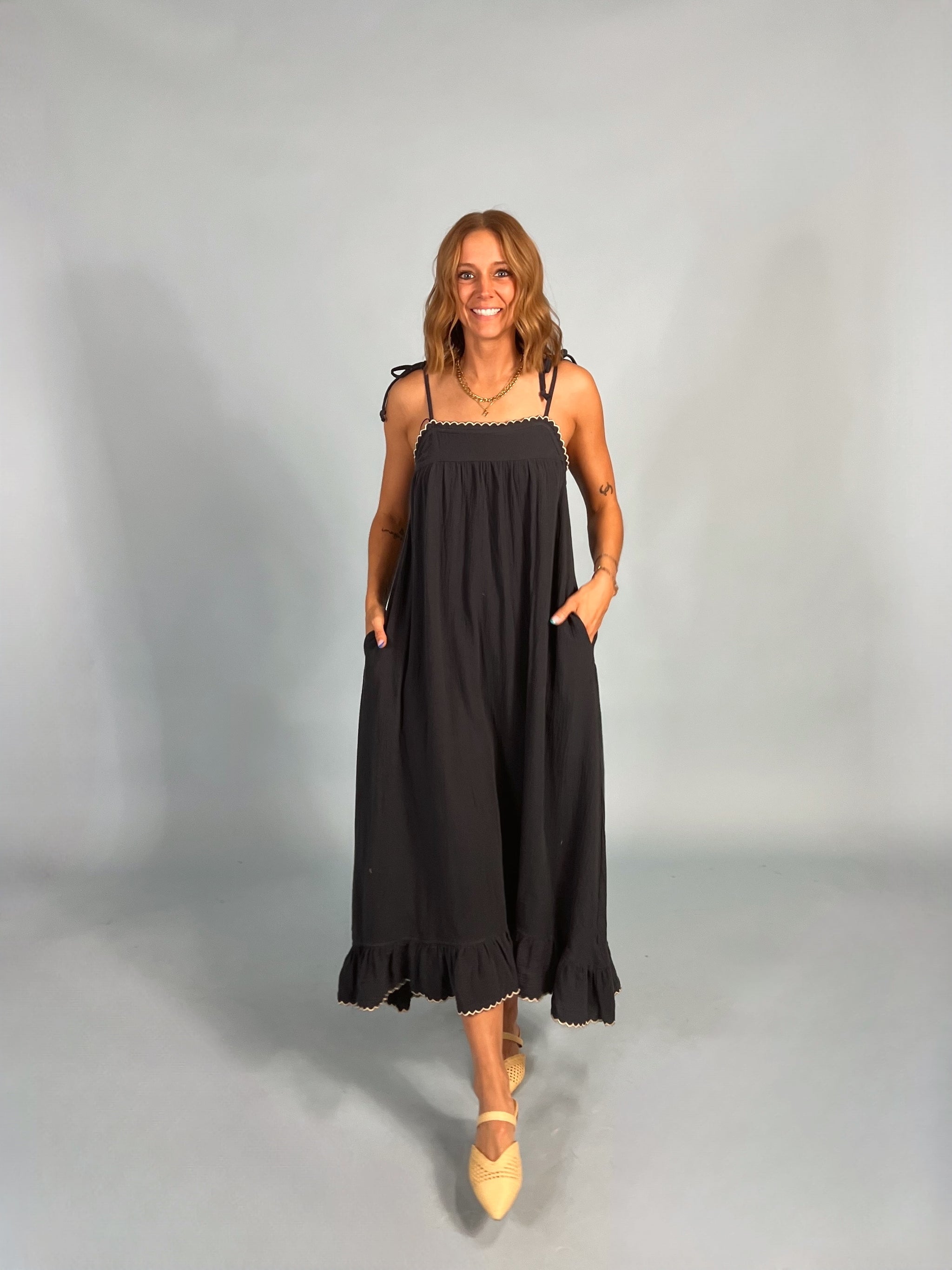 Midnight Embroidered Gauze Dress - ShopFringeClothing.com Midnight Embroidered Gauze Dress - ShopFringeClothing.com