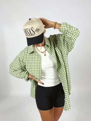 Oversize Gingham Button Down