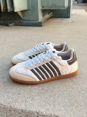 Beige Shearling Stevie Sneaker