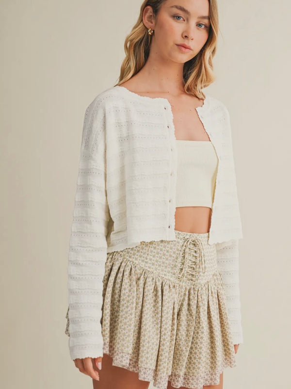 Honeycomb Wavy Cardigan