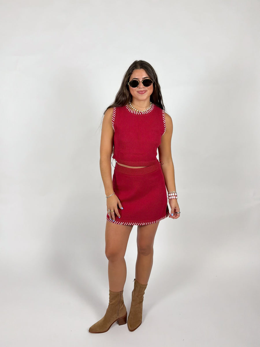 Rory Red Knit Set