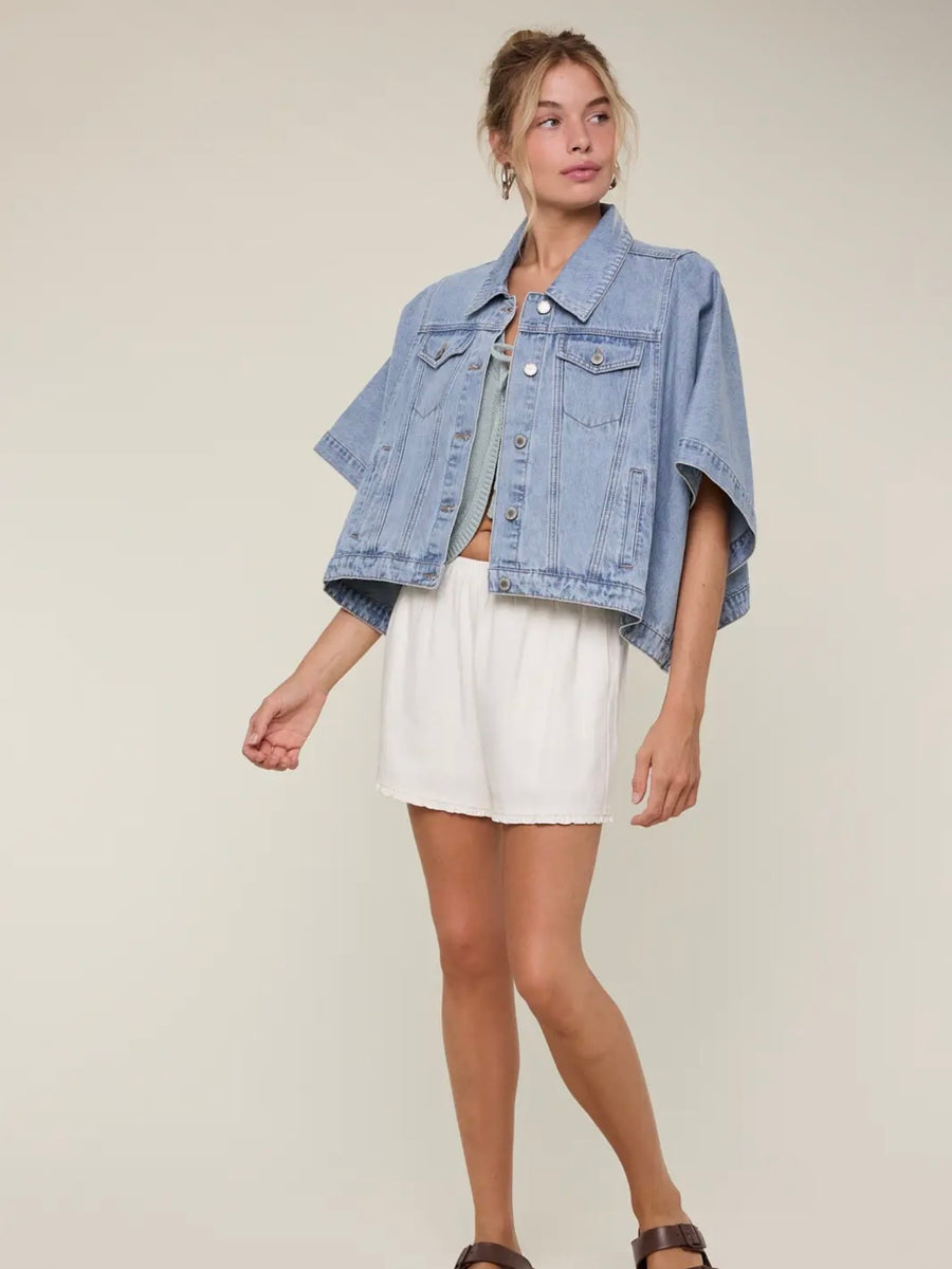 Jean Therapy Poncho Denim Jacket