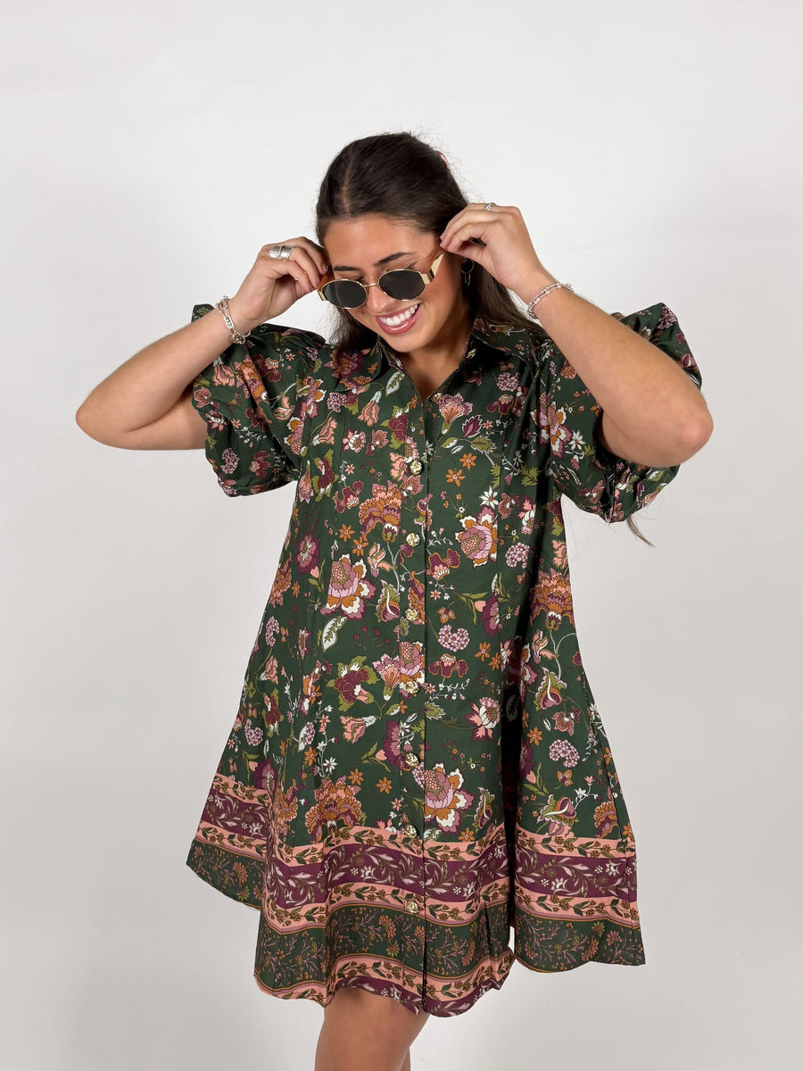 Lydia Floral Puff Sleeve Mini