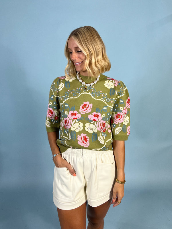 Sweet Pea Short Sleeve Sweater