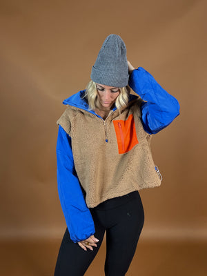 Colorblock Quarter Zip Pullover