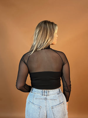 Going Out Cropped Mesh Top