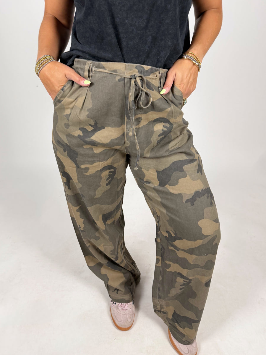 Carley Camo Linen Pant