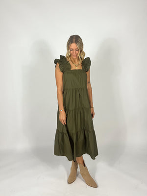Sweet Olive Tiered Maxi Dress