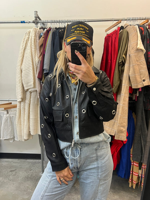 Aaron Grommet Leather Jacket