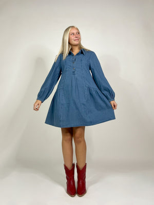 Denim Baby Doll Dress