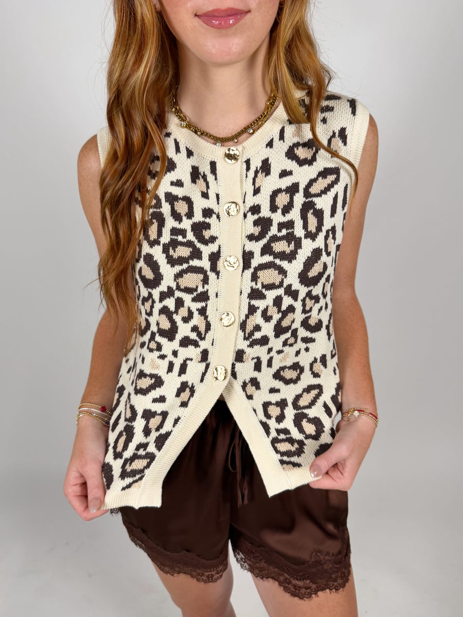 Lenny Leopard Vest Top