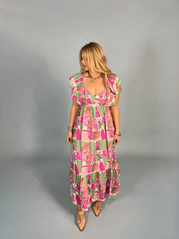 Pastel Garden Maxi Dress