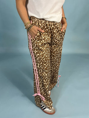 Bow Business Leopard Track Pant