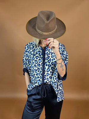 Butter Blue Leopard Blouse