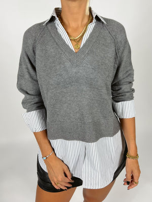Doubled Up Collared Top