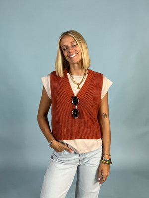 Layered Vest And Tee Duo