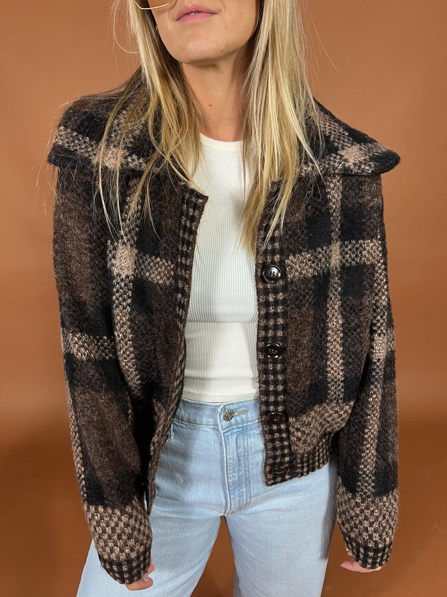 Major Plaid Cardigan