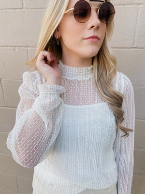 Sheer Lace Layered Blouse