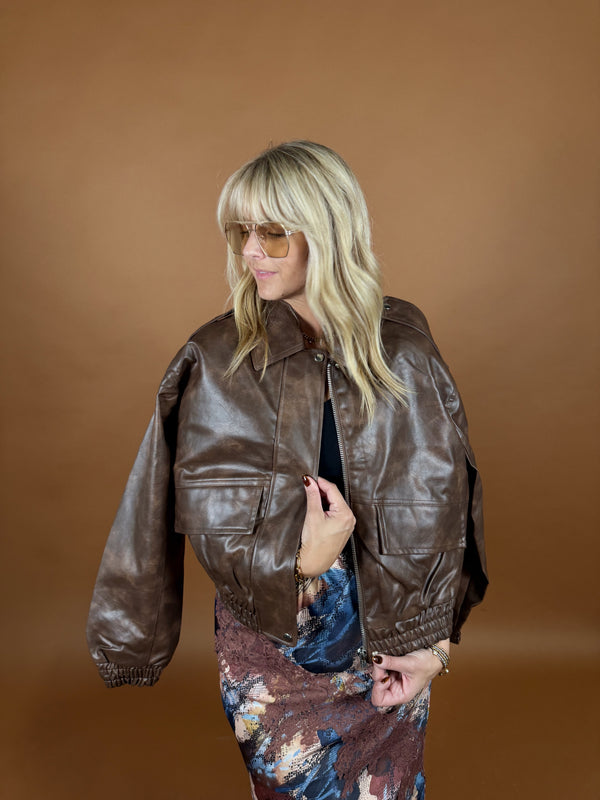 Getaway Leather Bomber