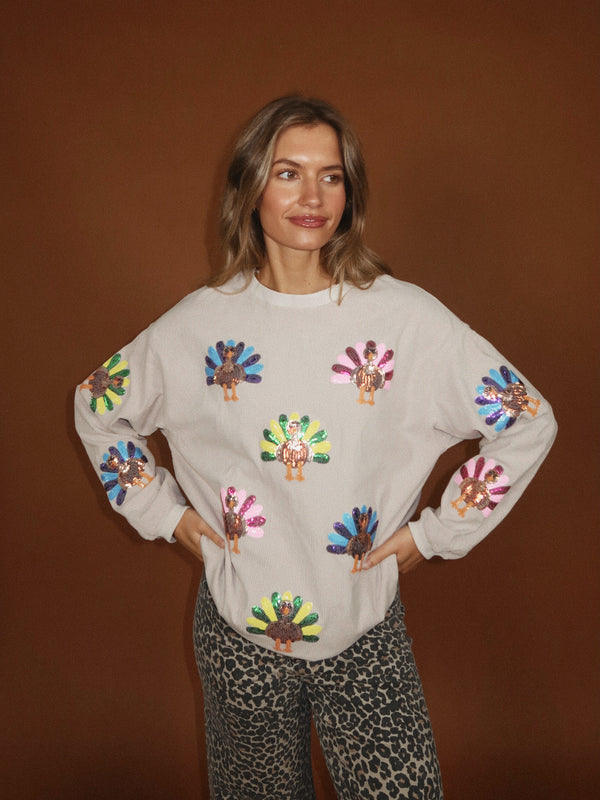 Sparkle Turkey Crewneck Sweatshirt