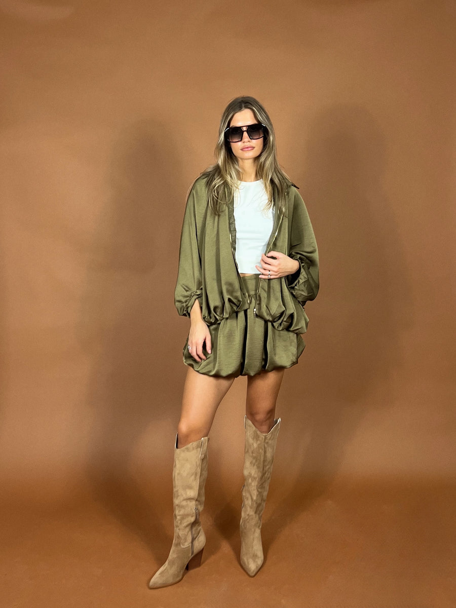 Prim Puffed Bomber Jacket