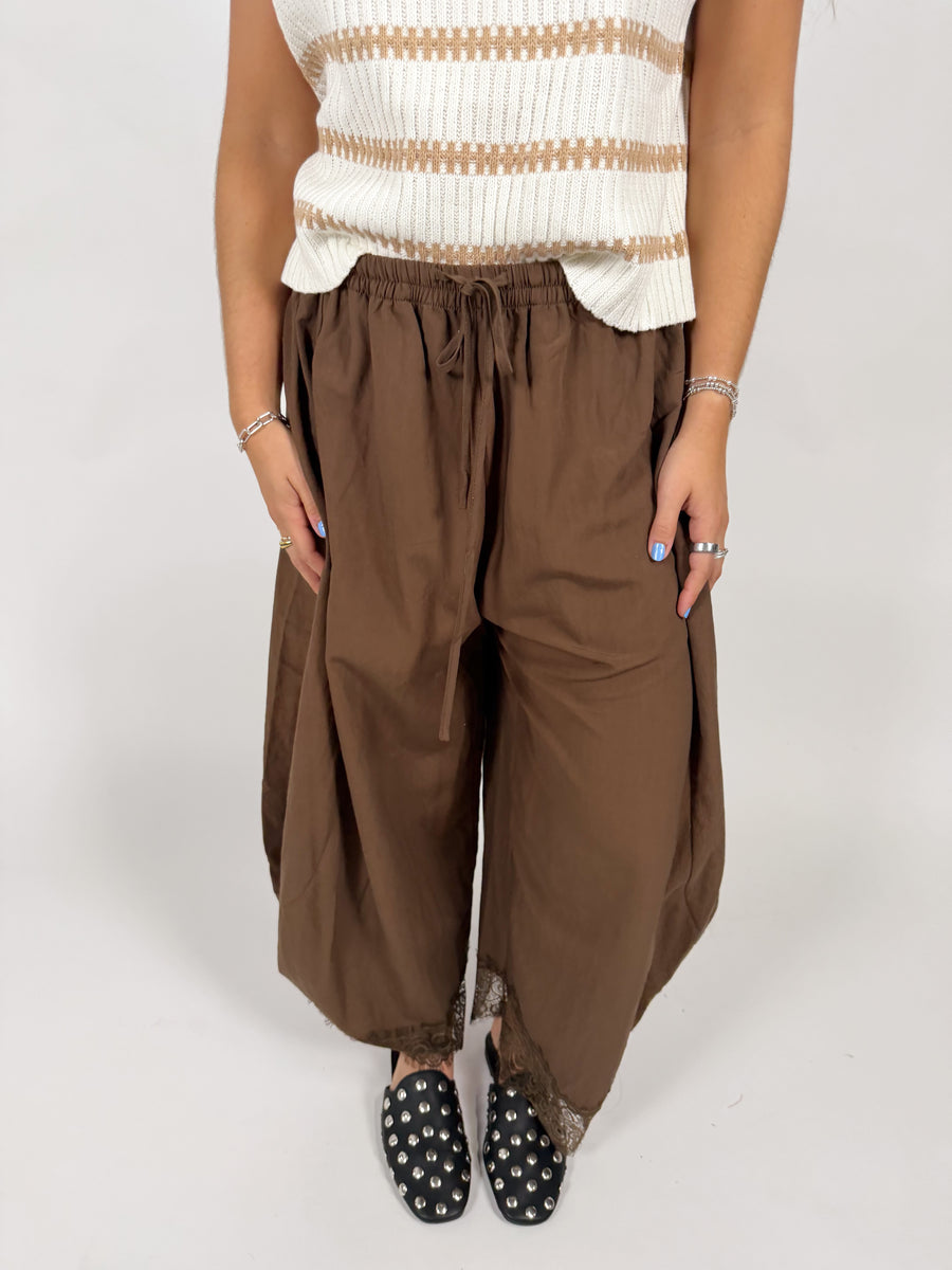 Stevie Lace Trim Balloon Pants