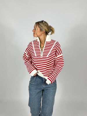School Spirit Stripe Pullover