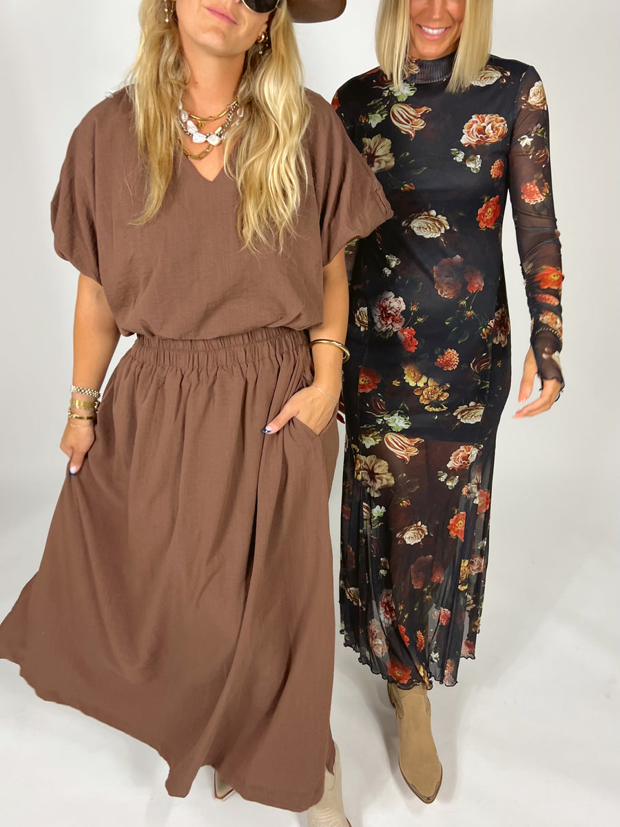 Coffee Break Skirt Set