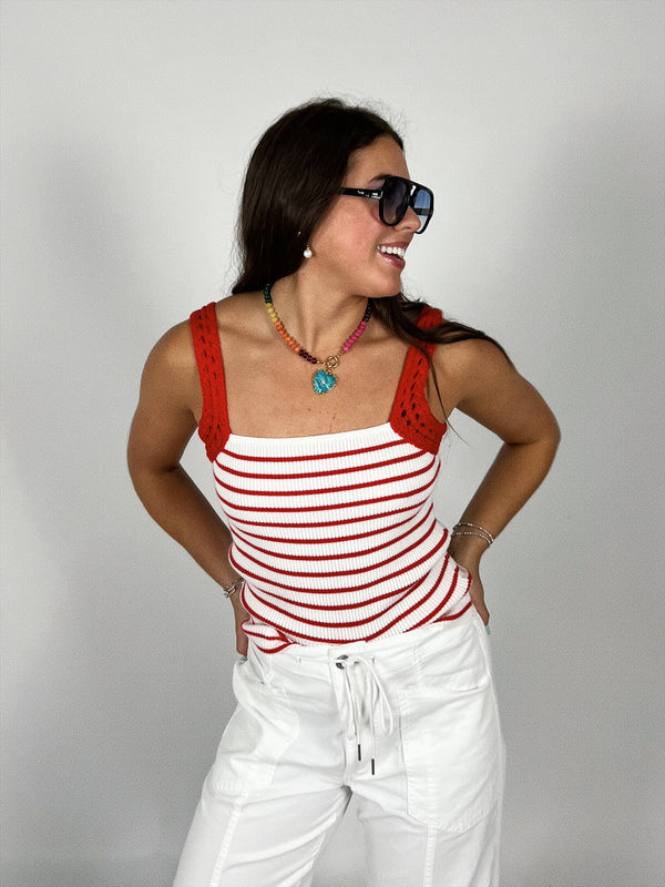 Poppy Crochet Sleeve Tank