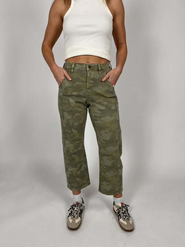 Lasso Barrel Leg Denim | Camo