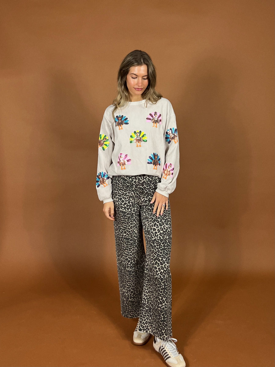 Sparkle Turkey Crewneck Sweatshirt