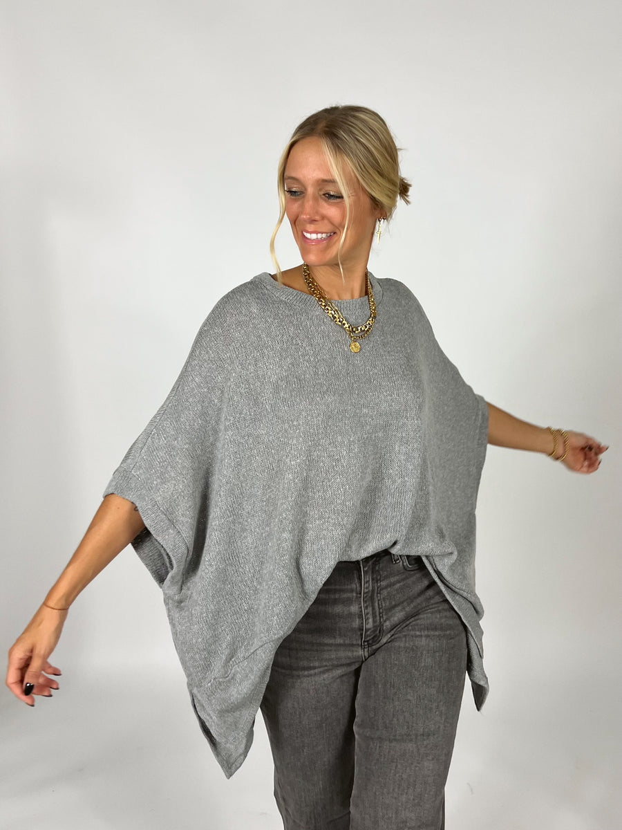 Slate Poncho Top