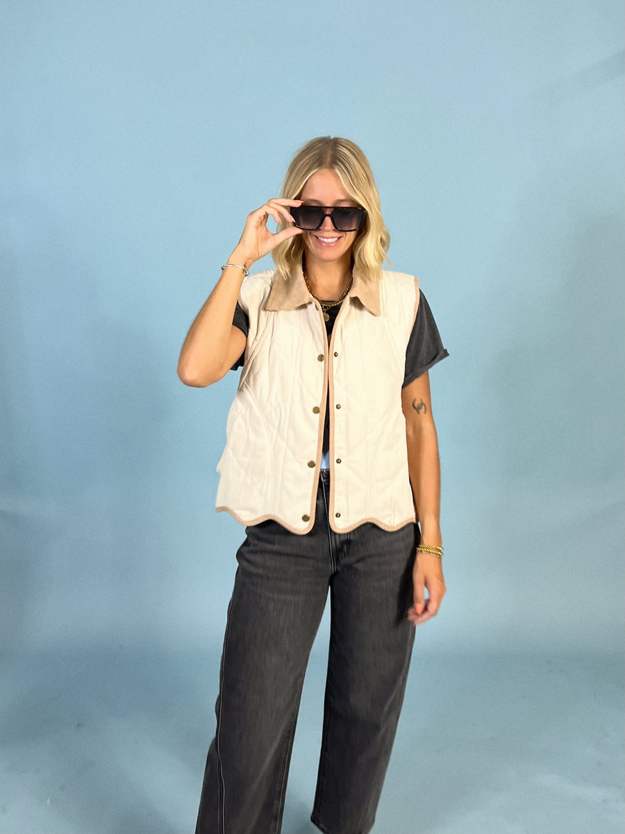 Buckle Up Corduroy Vest